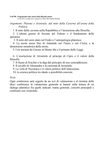 Argomenti: Platone e Aristotele, dal mito della Caverna all`arena