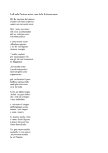 Lodi sulla Passione antico canto della Settimana santa Rit. La