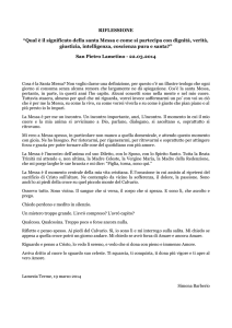 RIFLESSIONE “Qual è il significato della santa