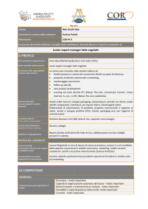 Junior export manager latte vegetale