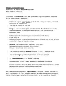 PROGRAMMA DI FRANCESE Classi III^ B plesso “Regina Margherita”