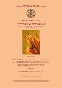 costituzione e istruzione - Università degli studi di Pavia