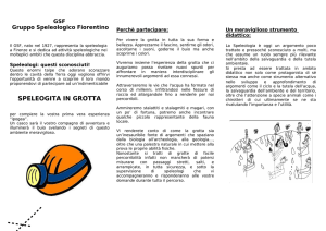 SPELEOGITA IN GROTTA - Gruppo Speleologico Fiorentino -CAI