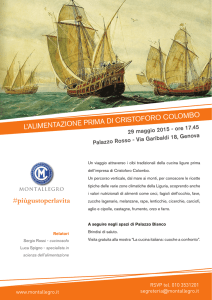 L`alimentazione prima di Cristoforo Colombo