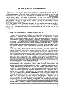 1 LA SOCIETA` DEL `700 E L`ANCIEN REGIME L