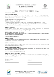 CLASSICO E LINGUISTICO II LA - PROGRAMMA DI TEDESCO II