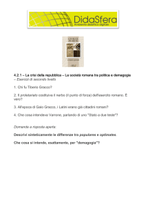 4.2.1 – La crisi della repubblica – La società romana tra politica e