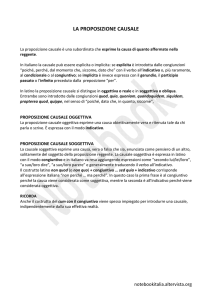La proposizione causale - Notebook Italia