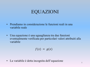 Equazioni e disequazioni