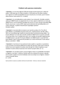 Problemi sulla speranza matematica