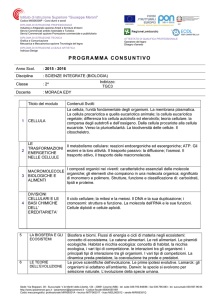 Scienze integrate: Biologia