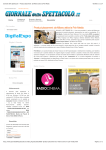 Giornale dello Spettacolo - Product placement _da
