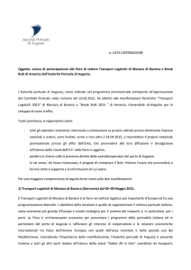 Avviso partecipazione Fiere - Autorità Portuale di Augusta
