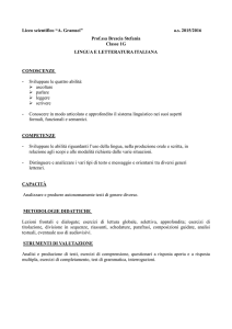 as 2015/2016 Prof.ssa Brescia Stefania Classe 1G LINGUA E