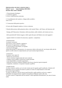 PROGRAMMA DI EDUCAZIONE FISICA Classe V sez.A Anno