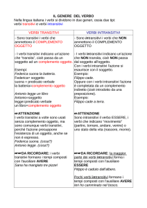 verbi transitivi e verbi intransit