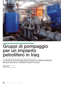Gruppi di pompaggio per un impianto petrolifero in Iraq