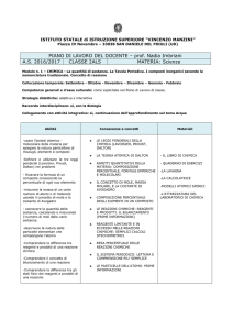 PIANO DI LAVORO DEL DOCENTE – prof. Nadia Imbriani A.S. 2016