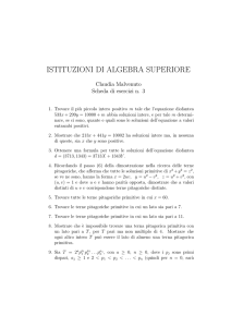 ISTITUZIONI DI ALGEBRA SUPERIORE