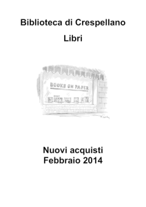 Biblioteca di Crespellano Libri Nuovi acquisti Febbraio 2014