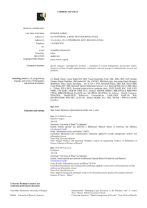 CURRICULUM VITAE Last Name, First Name DI