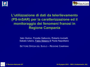 PS-InSAR per la caratterizzazione ed il monitoraggio dei fenomeni