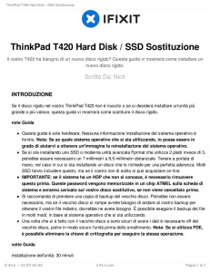 ThinkPad T420 Hard Disk / SSD Sostituzione
