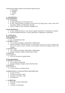 Il programma di italiano seguirà verrà articolato in quattro percorsi: a