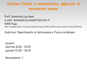 Scienze fisiche e matematiche applicate al movimento umano