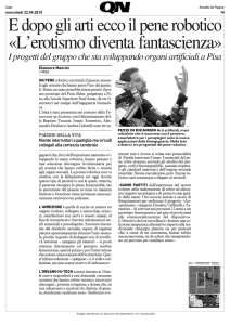dopo gh arti ecco íl pene tubo «L`erotismo diventa fantascie