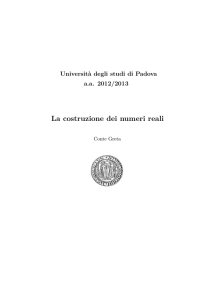costruzione_reali - Matematiche elementari da un punto di vista