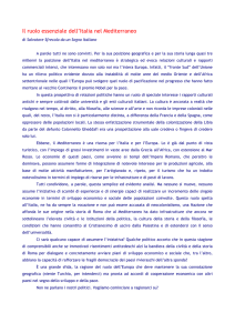 Il ruolo essenziale dell`Italia nel Mediterraneo