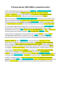 L`Italia e la dinastia sveva