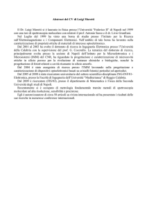 Abstract del CV di Luigi Moretti Il Dr. Luigi Moretti si è laureato in