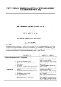 PIANO DI LAVORO
