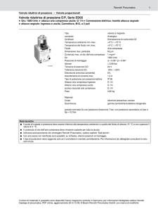 Valvola riduttrice di pressione E/P, Serie ED05