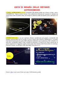 unita` di misura delle distanze astronomiche