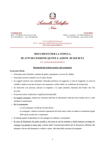 Cessione quote e azioni di società
