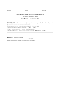 MATEMATICA DISCRETA E LOGICA MATEMATICA