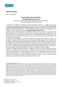 Comunicato Stampa - Hospice-SLA