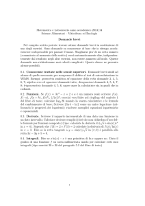 Esempi di domande brevi