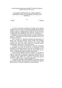 LA NOSTRA ESPERIENZA SUL TRATTAMENTO