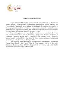 STEFANO JACOVIELLO Insegna Semiotica della Cultura all