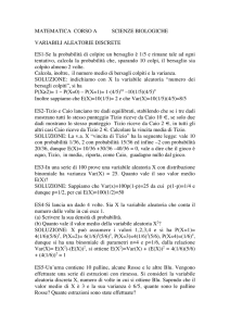 MATEMATICA CORSO A SCIENZE BIOLOGICHE