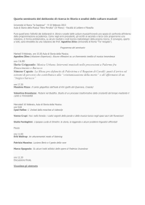 Quarto seminario dei dottorandi - Dipartimento di Storia dell`Arte e