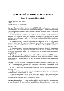UNIVERSITÀ di ROMA TOR VERGATA Corso di Laurea in