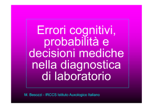 Teorema di Bayes e informazione diagnostica