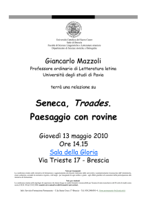 Seneca, Troades. Paesaggio con rovine - Dipartimenti