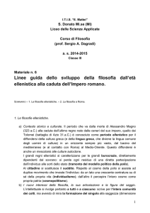 Linee guida dello sviluppo della filosofia dall`età ellenistica alla