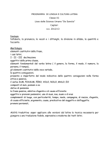 programma di lingua e cultura latina - Liceo "De Sanctis"